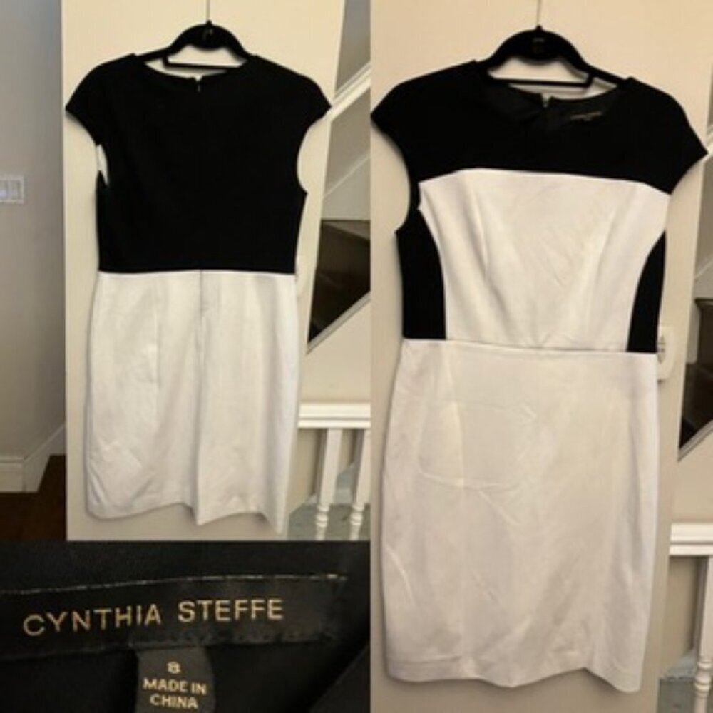 Cynthia Steffe Black and White Dress